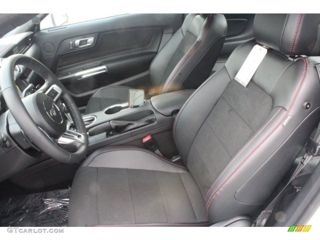 Ebony w/Miko Suede and Red Accent Stitching Interior 2019 Ford Mustang California Special Fastback Photo #133487048
