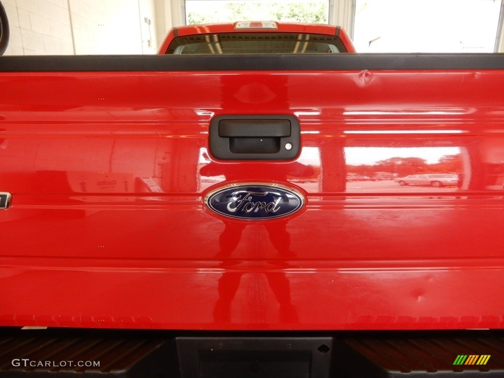 2013 F150 XL Regular Cab 4x4 - Vermillion Red / Steel Gray photo #7