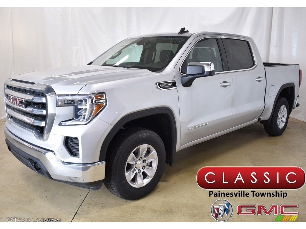 2019 Sierra 1500 SLE Crew Cab 4WD - Quicksilver Metallic / Jet Black photo #1