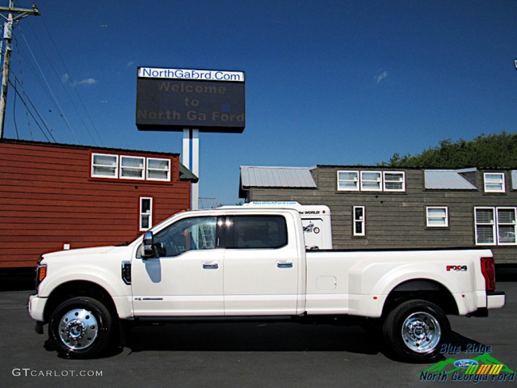 2019 F450 Super Duty Platinum Crew Cab 4x4 - White Platinum Metallic Tri-Coat / Black photo #2