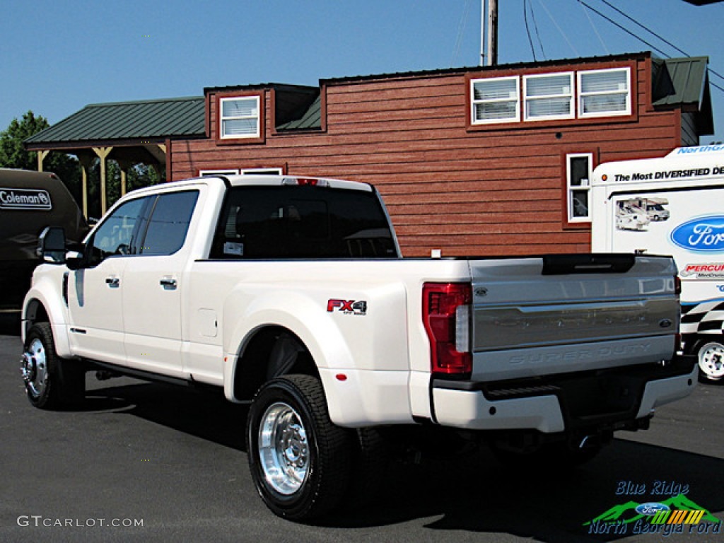 2019 F450 Super Duty Platinum Crew Cab 4x4 - White Platinum Metallic Tri-Coat / Black photo #3