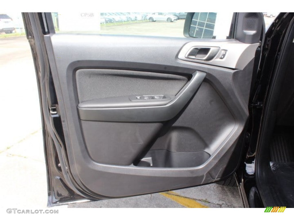 2019 Ford Ranger XL SuperCrew Ebony Door Panel Photo #133496771