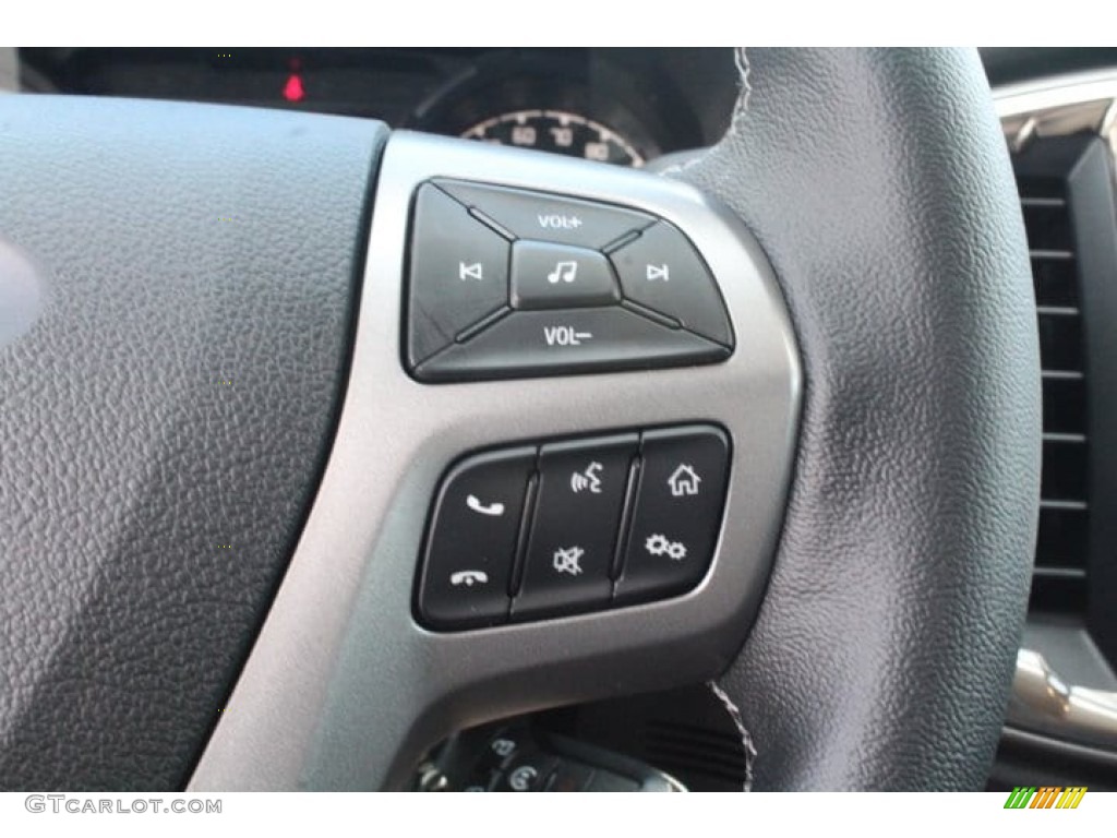 2019 Ford Ranger XL SuperCrew Ebony Steering Wheel Photo #133496870