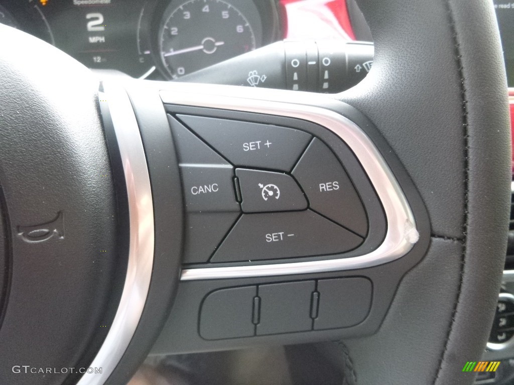 2019 Fiat 500X Trekking AWD Black Steering Wheel Photo #133499129