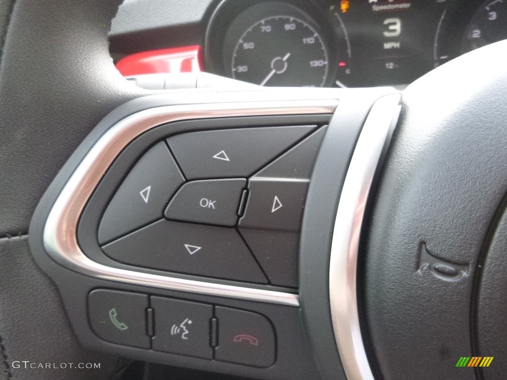 2019 Fiat 500X Trekking AWD Black Steering Wheel Photo #133499138