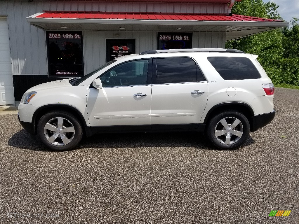 2011 Acadia SLT AWD - White Diamond Tintcoat / Ebony photo #2