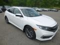 Platinum White Pearl 2019 Honda Civic EX-L Sedan Exterior