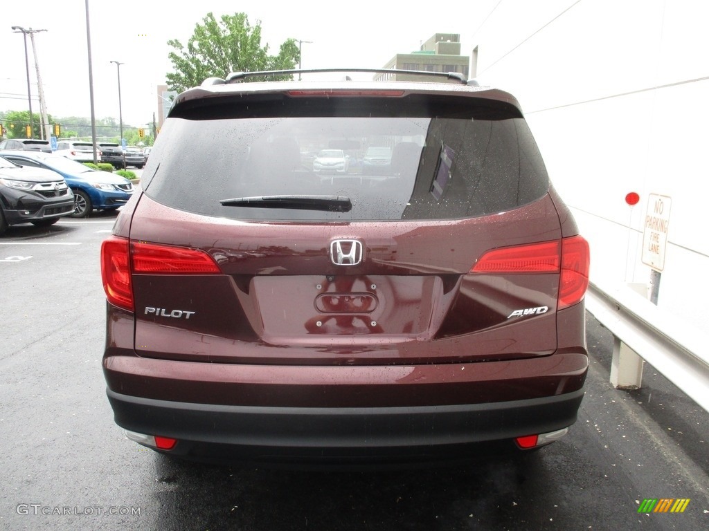 2016 Pilot EX-L AWD - Dark Cherry Pearl / Beige photo #4