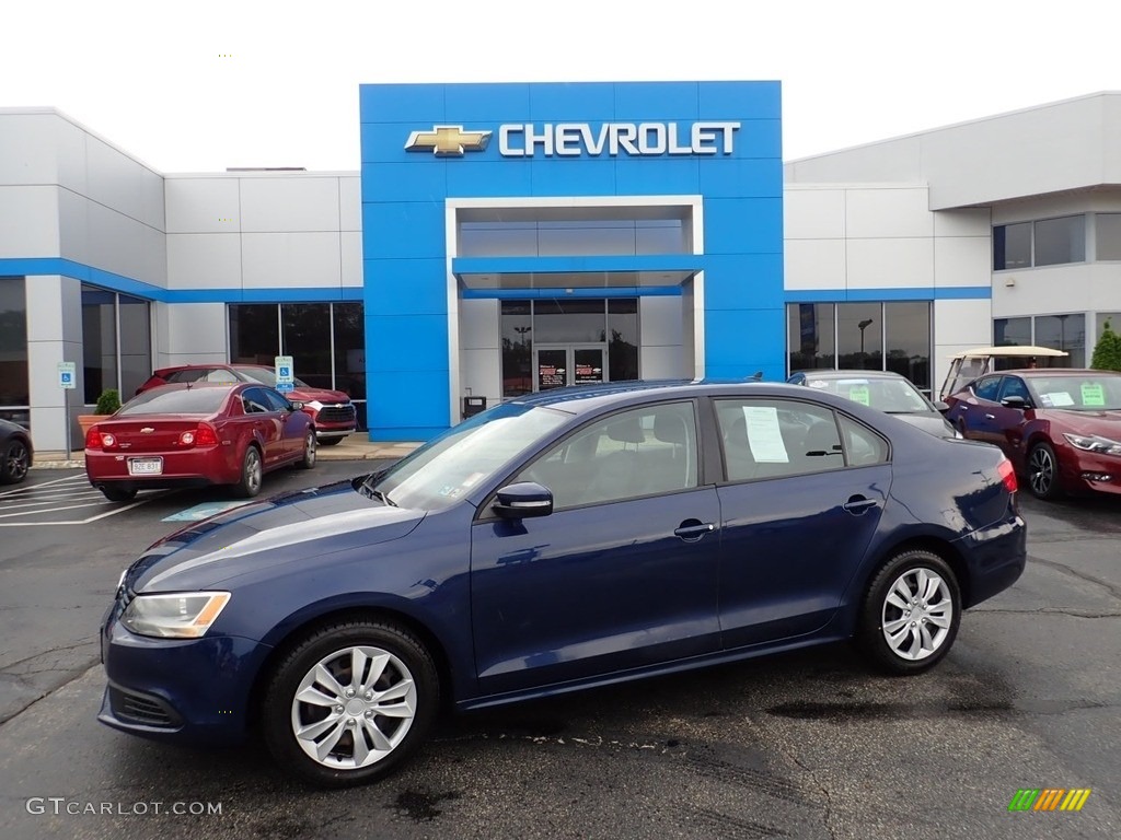 2014 Jetta SE Sedan - Tempest Blue Metallic / Titan Black photo #1