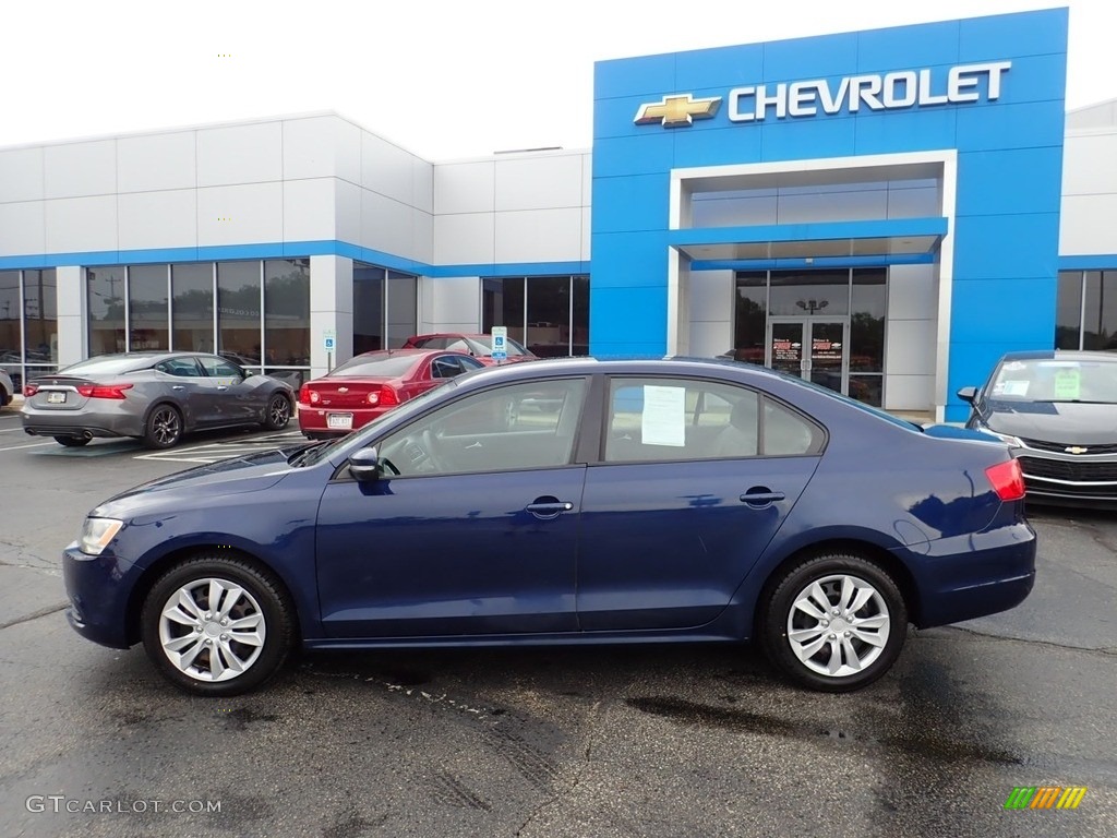 2014 Jetta SE Sedan - Tempest Blue Metallic / Titan Black photo #3