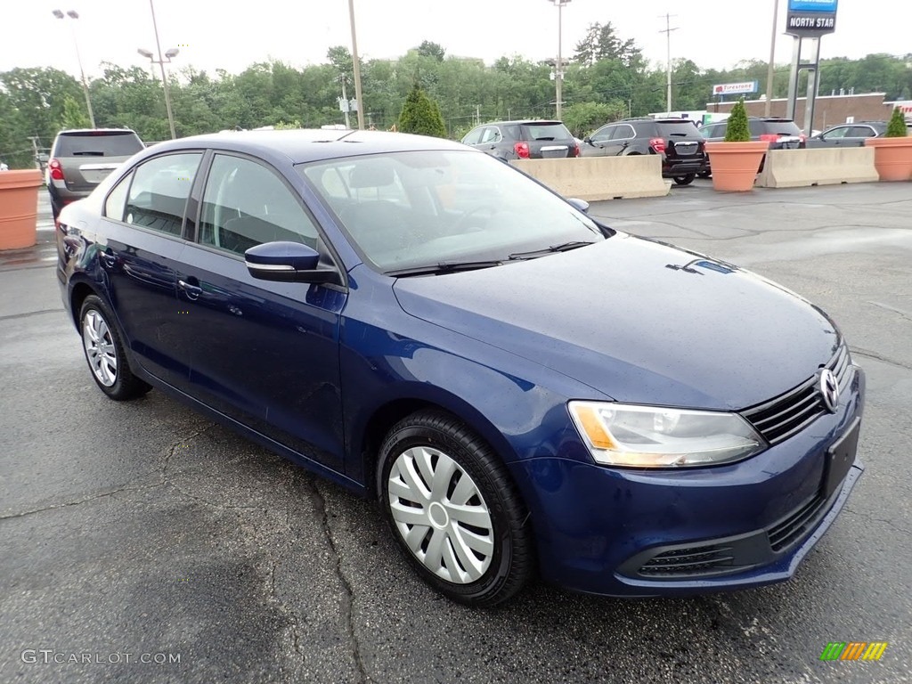 2014 Jetta SE Sedan - Tempest Blue Metallic / Titan Black photo #11