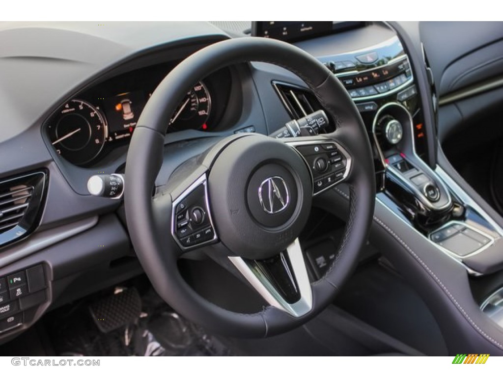 2020 Acura RDX Technology Ebony Steering Wheel Photo #133507068