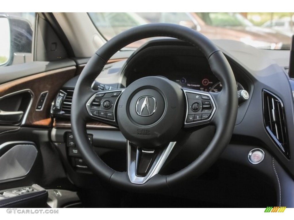 2020 Acura RDX Advance AWD Ebony Steering Wheel Photo #133508802