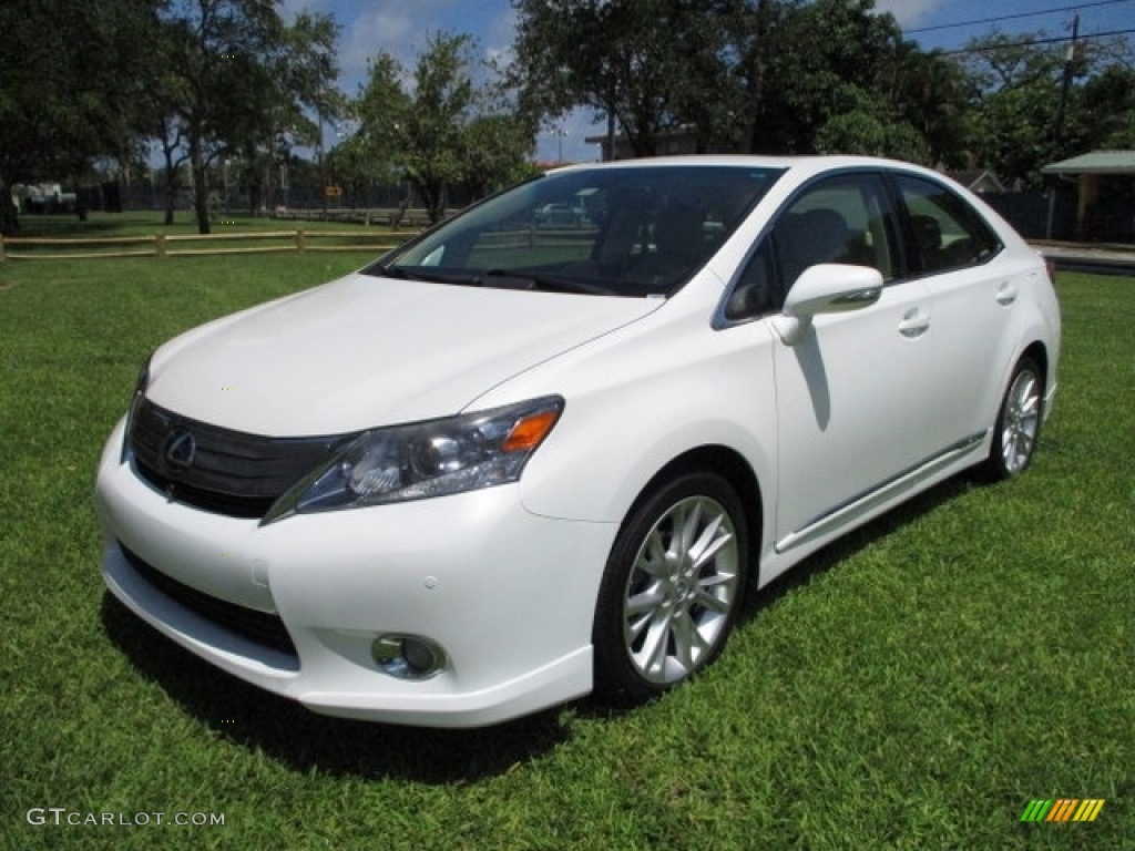2010 HS 250h Hybrid Premium - Starfire White Pearl / Parchment photo #1