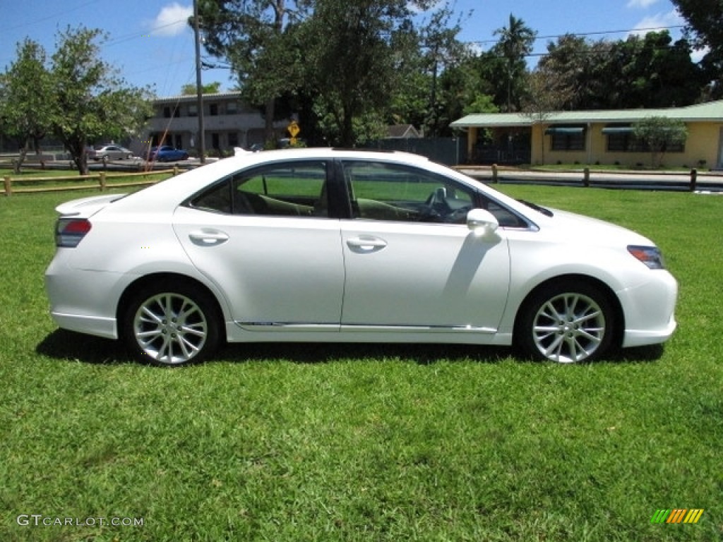 2010 HS 250h Hybrid Premium - Starfire White Pearl / Parchment photo #49