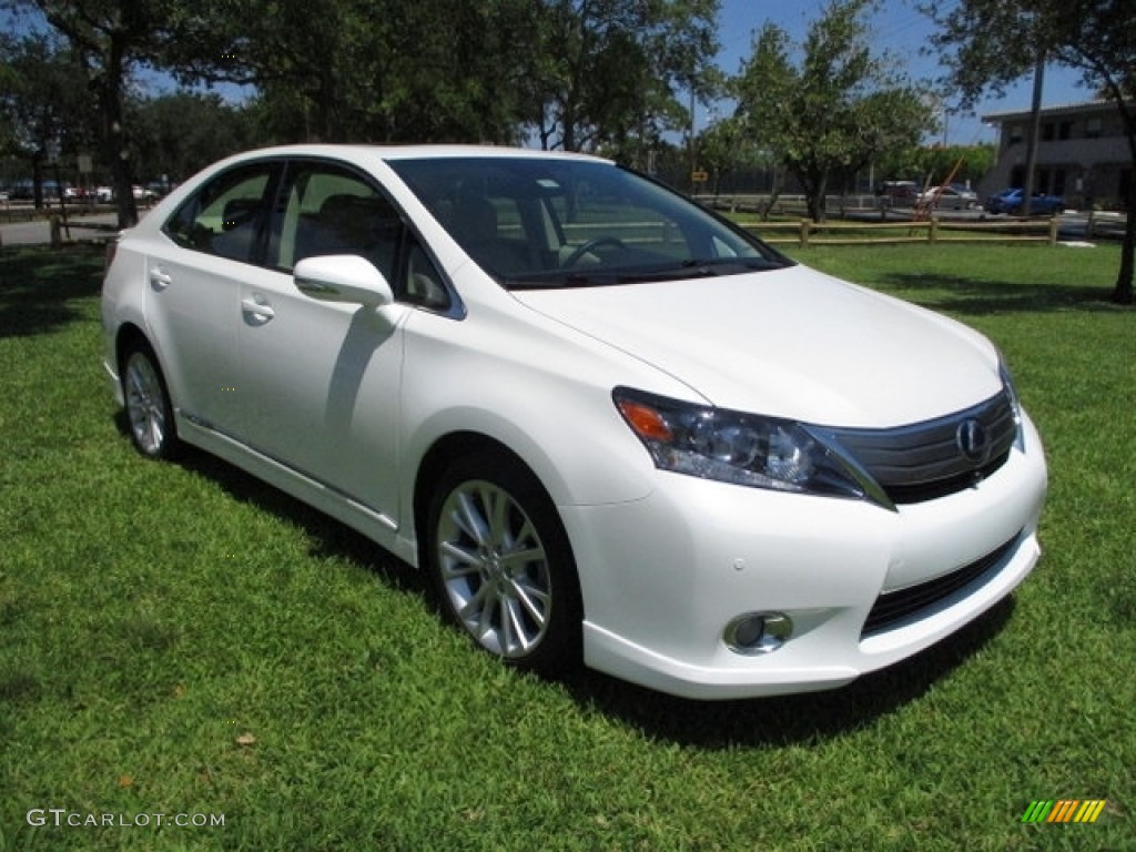 2010 HS 250h Hybrid Premium - Starfire White Pearl / Parchment photo #66