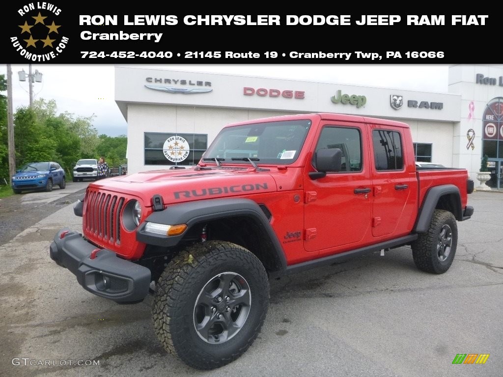 2020 Gladiator Rubicon 4x4 - Firecracker Red / Black photo #1