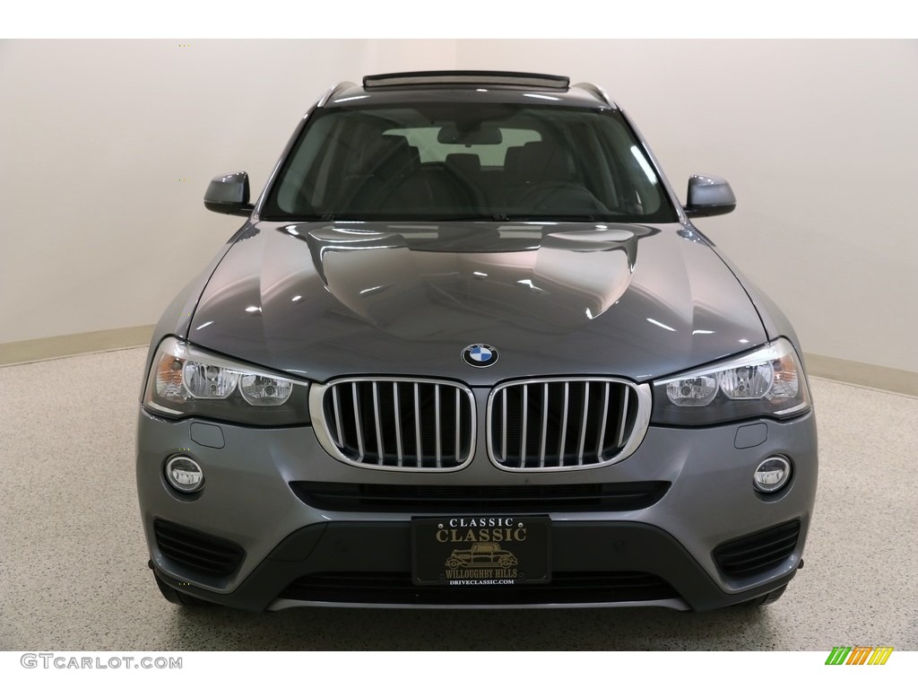 2016 X3 xDrive28i - Space Grey Metallic / Black photo #2