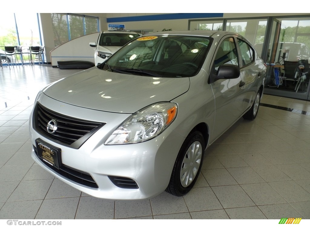 2014 Versa 1.6 S Sedan - Brilliant Silver / Charcoal photo #1