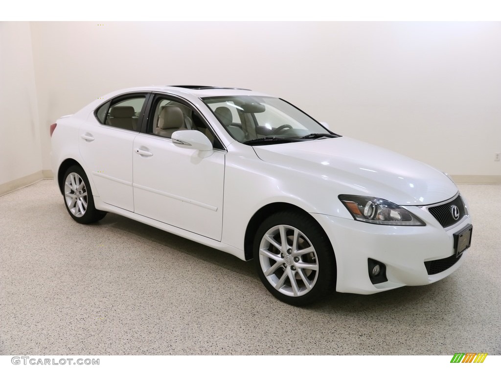 2013 IS 250 AWD - Starfire White Pearl / Ecru photo #1
