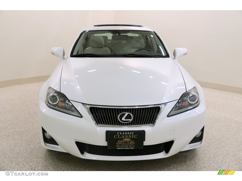 2013 IS 250 AWD - Starfire White Pearl / Ecru photo #2