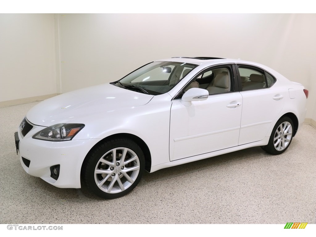 2013 IS 250 AWD - Starfire White Pearl / Ecru photo #3