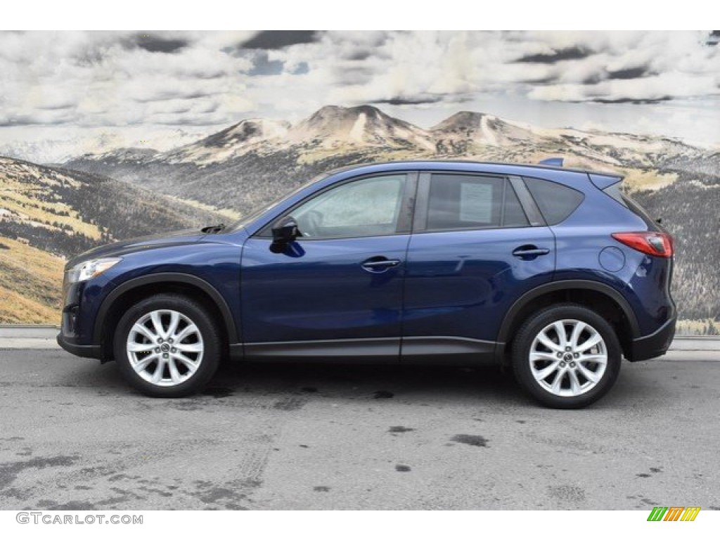 2013 CX-5 Grand Touring AWD - Stormy Blue Mica / Sand photo #6
