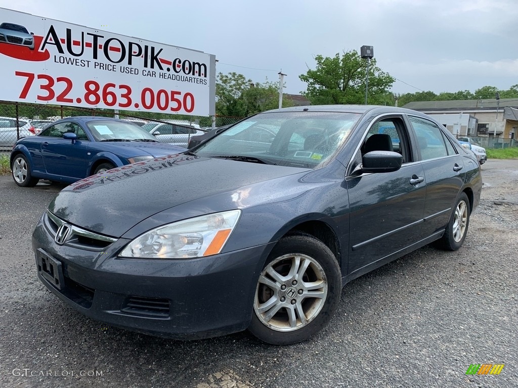 2007 Accord SE Sedan - Graphite Pearl / Ivory photo #1