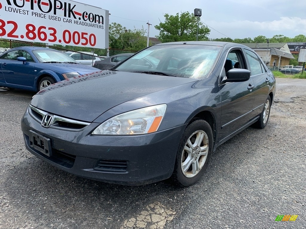 2007 Accord SE Sedan - Graphite Pearl / Ivory photo #3