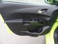 Jet Black 2019 Chevrolet Sonic Premier Hatchback Door Panel