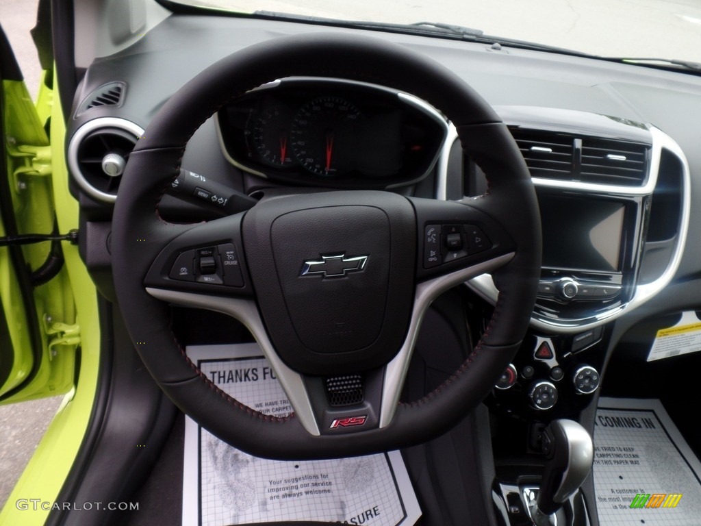 2019 Chevrolet Sonic Premier Hatchback Jet Black Steering Wheel Photo #133518987
