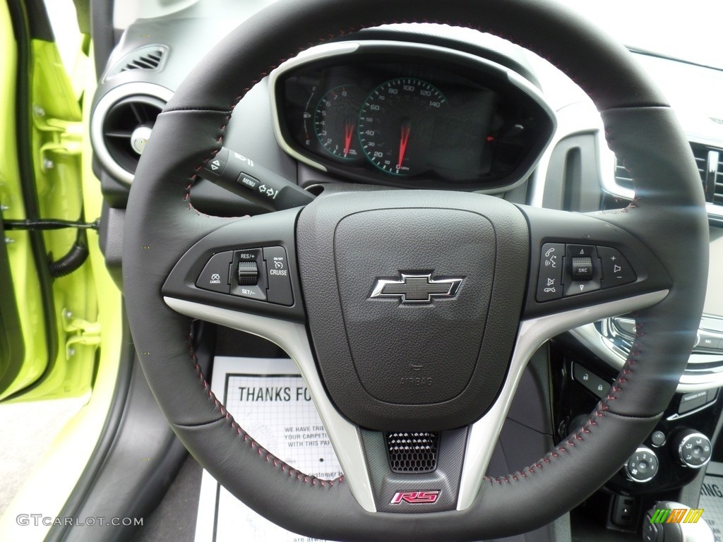 2019 Chevrolet Sonic Premier Hatchback Jet Black Steering Wheel Photo #133519010