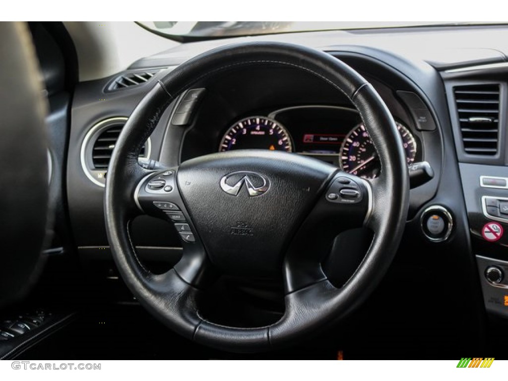 2019 Infiniti QX60 Luxe AWD Graphite Steering Wheel Photo #133521294