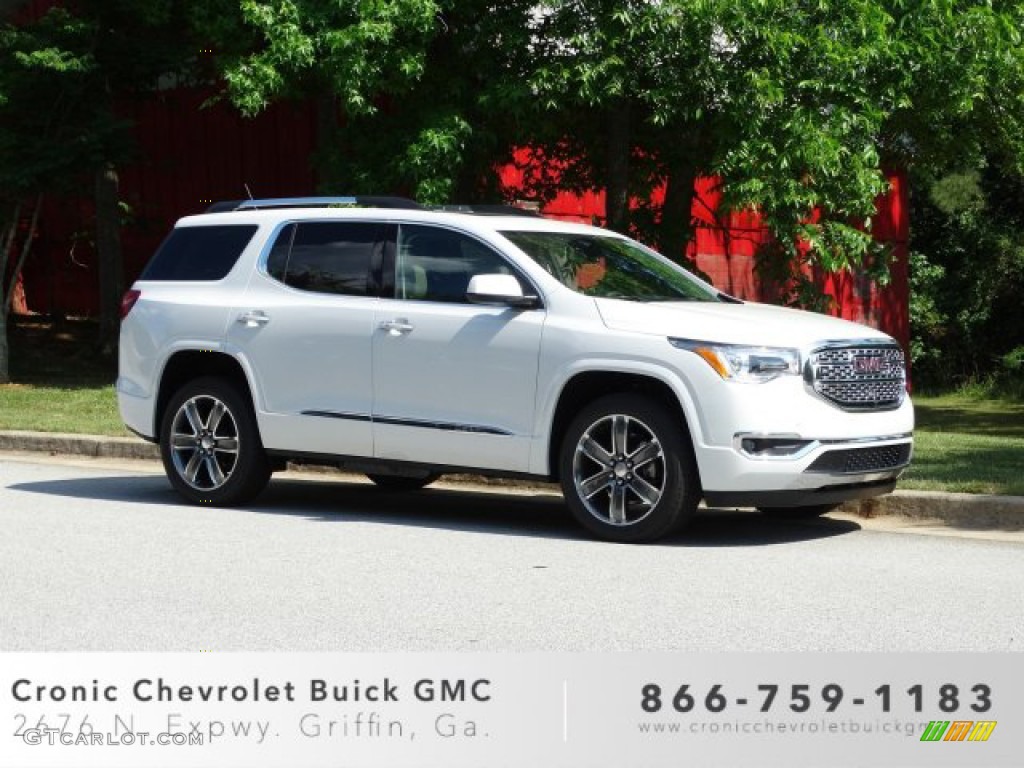 2019 Acadia Denali - White Frost Tricoat / Cocoa/Shale photo #1