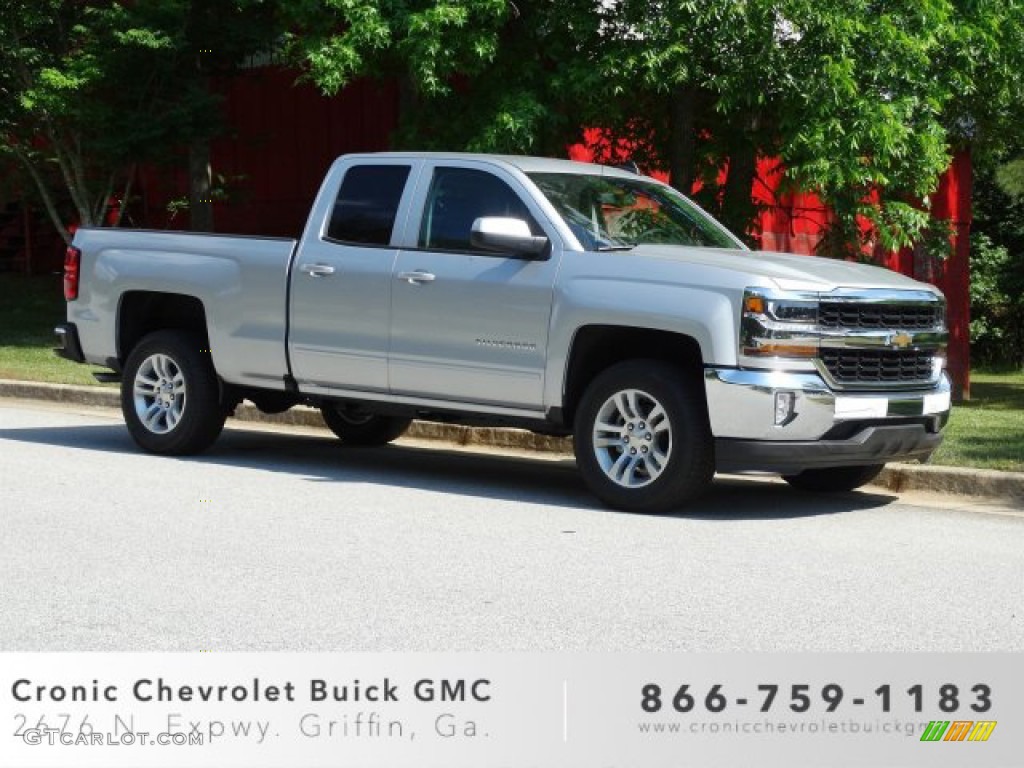 2019 Silverado LD LT Double Cab - Silver Ice Metallic / Jet Black photo #1