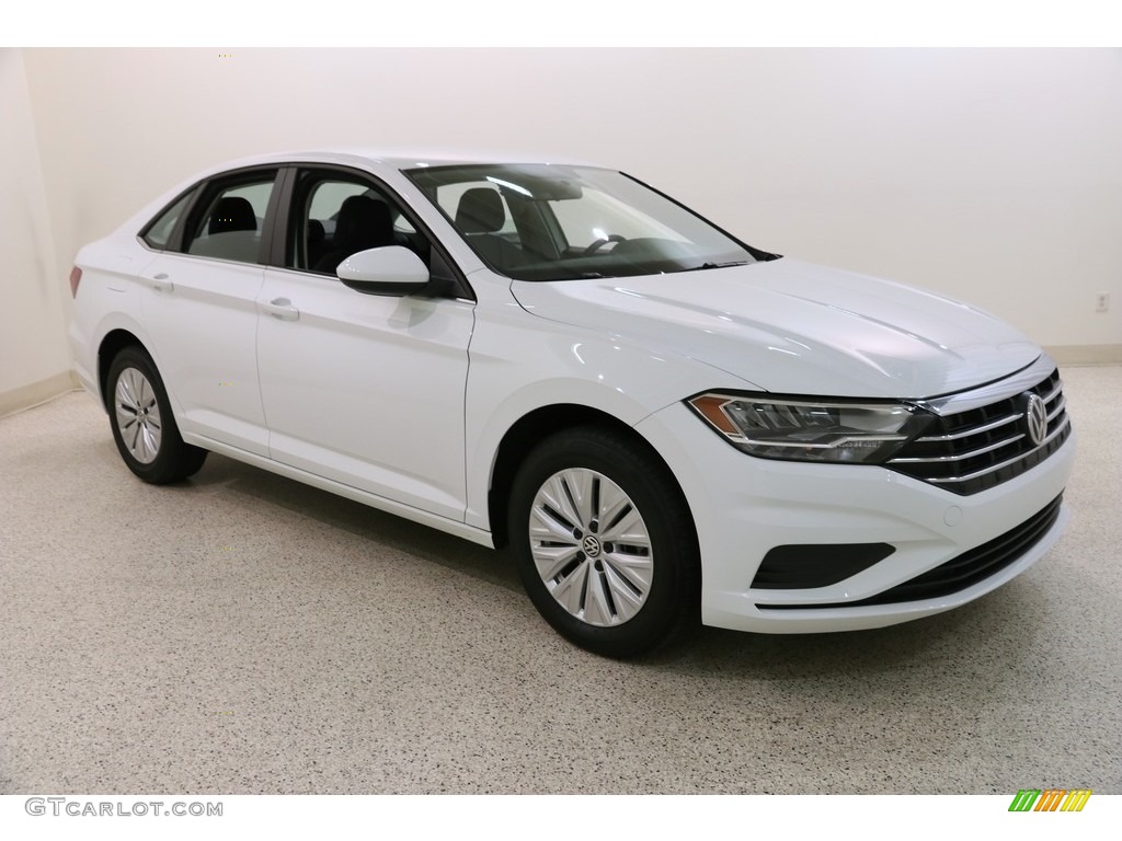 2019 Jetta R-Line - Pure White / Titan Black photo #1