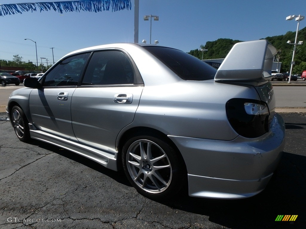 2004 Impreza WRX STi - Platinum Silver Metallic / Blue Ecsaine/Black photo #5