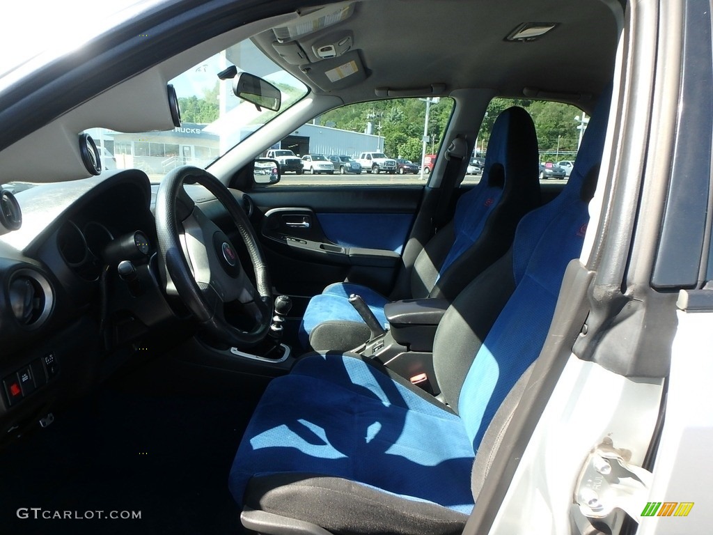 2004 Impreza WRX STi - Platinum Silver Metallic / Blue Ecsaine/Black photo #10