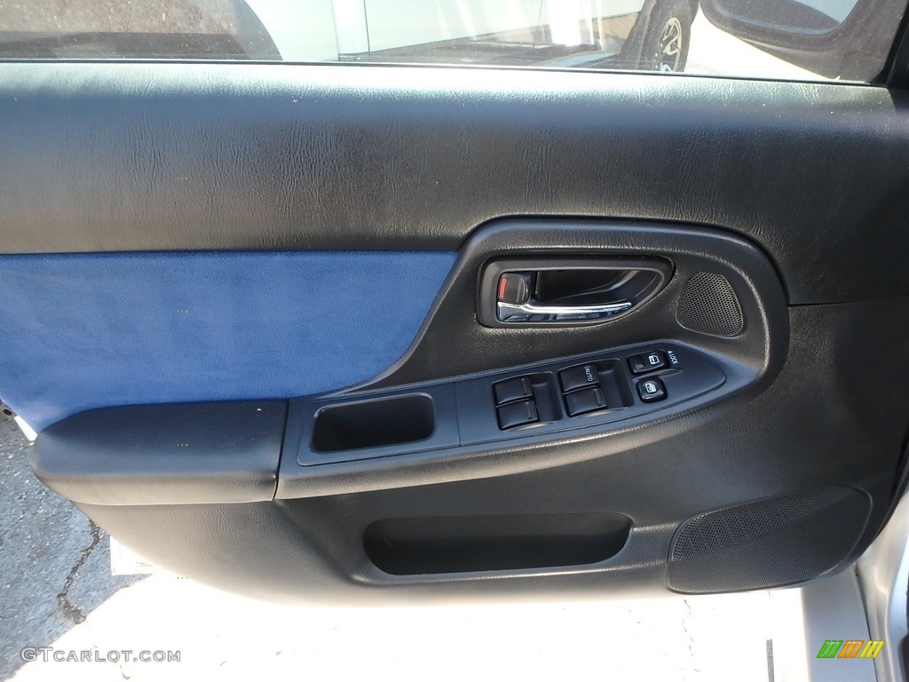 2004 Impreza WRX STi - Platinum Silver Metallic / Blue Ecsaine/Black photo #13