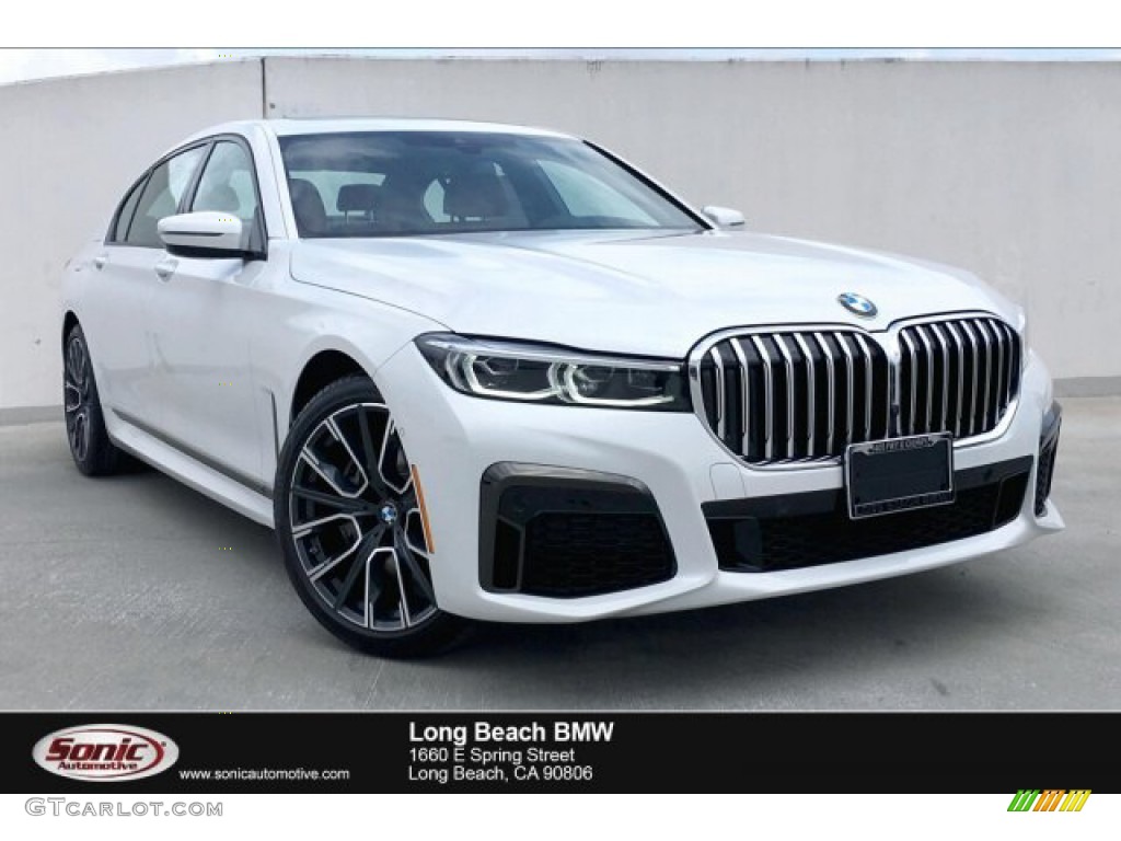 2020 7 Series 740i Sedan - Mineral White Metallic / Cognac photo #1
