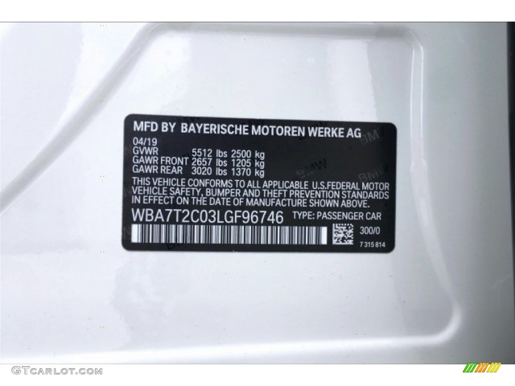 2020 7 Series 740i Sedan - Alpine White / Ivory White/Black photo #8