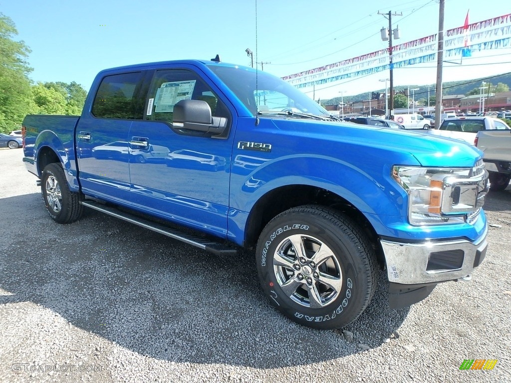 2019 F150 XLT SuperCrew 4x4 - Velocity Blue / Earth Gray photo #8