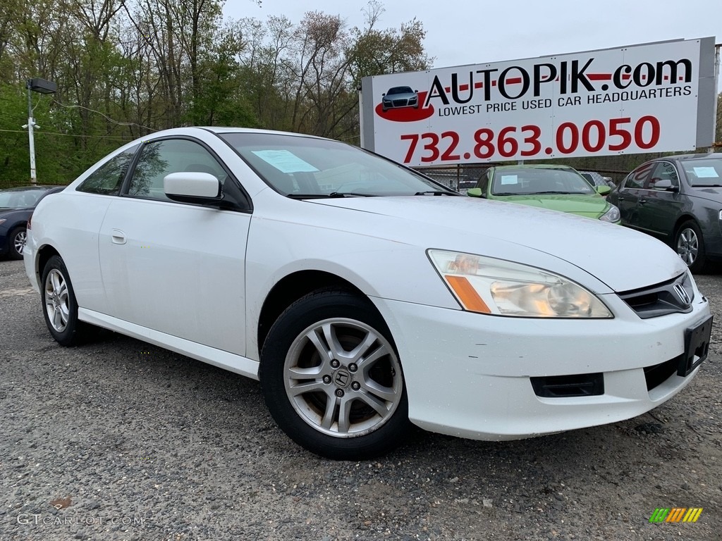 2007 Accord EX-L Coupe - Taffeta White / Ivory photo #1