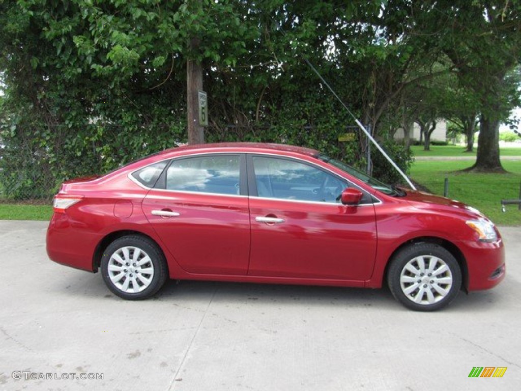 2014 Sentra SV - Red Brick / Charcoal photo #10