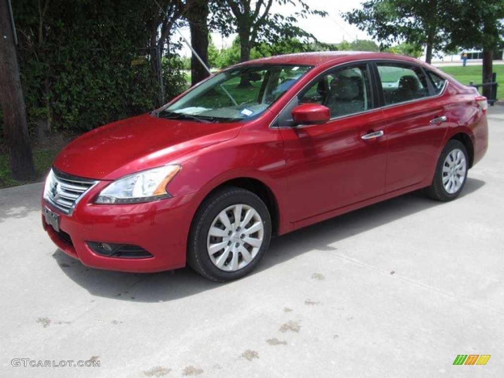 2014 Sentra SV - Red Brick / Charcoal photo #13