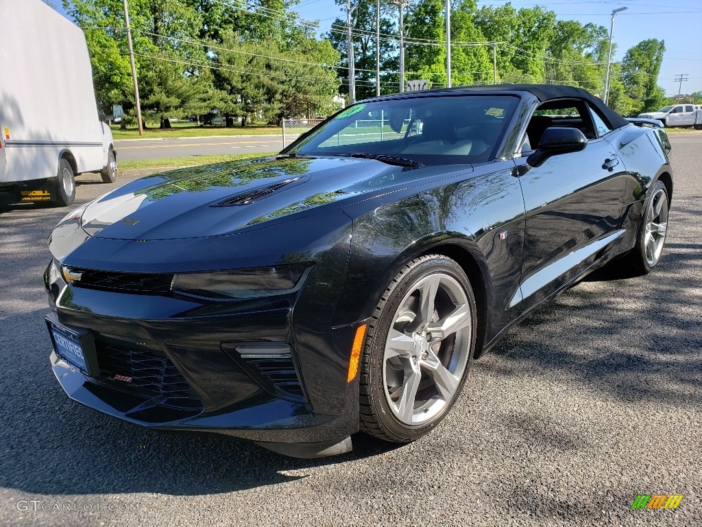Black 2018 Chevrolet Camaro SS Convertible Exterior Photo #133557158