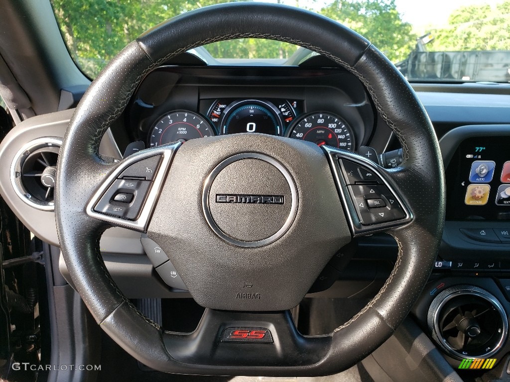 2018 Chevrolet Camaro SS Convertible Jet Black Steering Wheel Photo #133557212