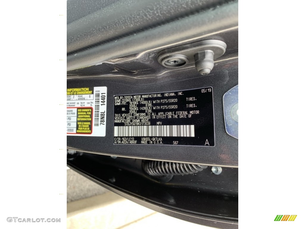 2019 Sequoia Color Code 1G3 for Magnetic Gray Metallic Photo #133557793