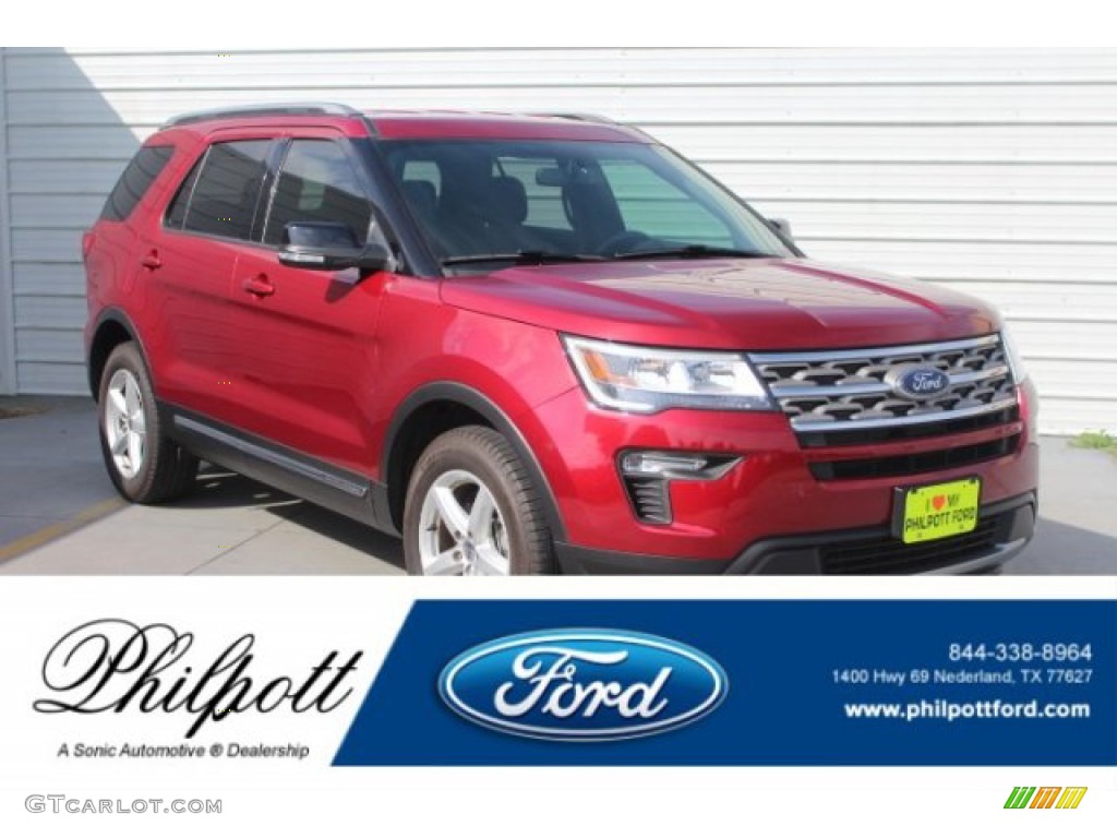 2018 Explorer XLT - Ruby Red / Ebony Black photo #1