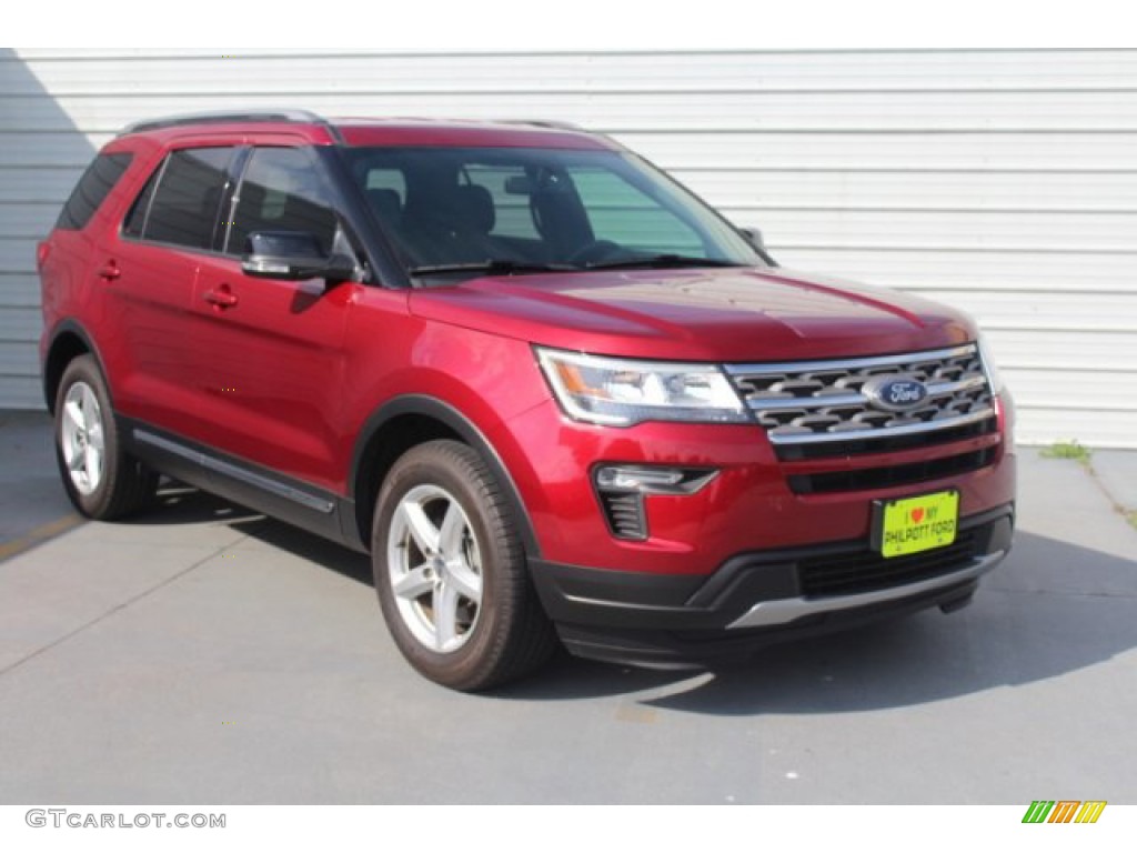 2018 Explorer XLT - Ruby Red / Ebony Black photo #2